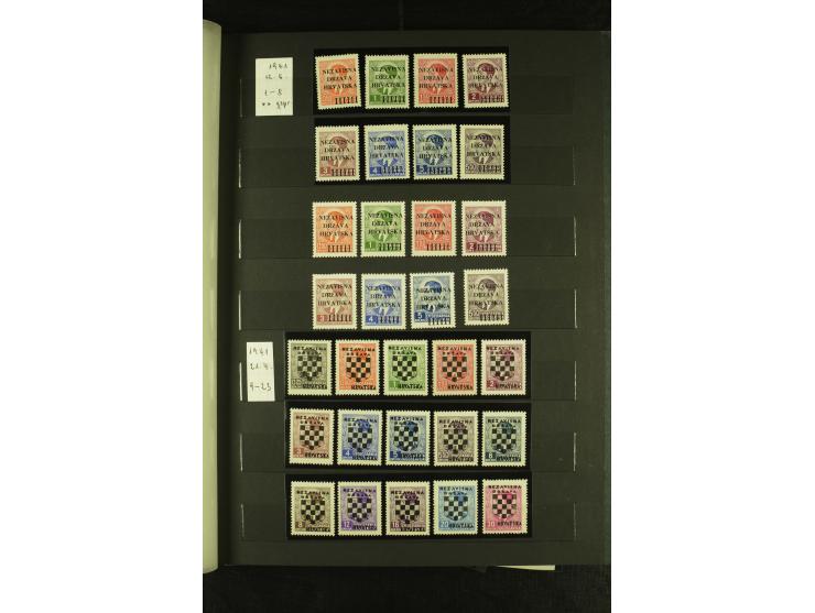 1941/1945, postfrische Sammlung mit einigen besseren und kpl. Ausgaben, dabei u.a. Mi.-Nr. 1-8 (2), 24-38 (signiert), Kehrdru