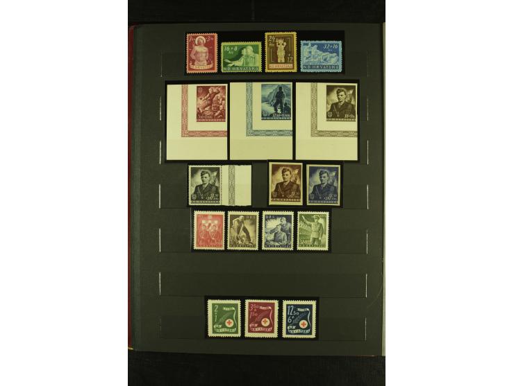 1941/1945, postfrische Sammlung mit einigen besseren und kpl. Ausgaben, dabei u.a. Mi.-Nr. 1-8 (2), 24-38 (signiert), Kehrdru