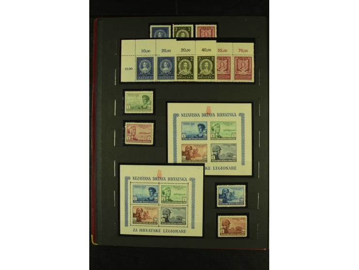 1941/1945, postfrische Sammlung mit einigen besseren und kpl. Ausgaben, dabei u.a. Mi.-Nr. 1-8 (2), 24-38 (signiert), Kehrdru
