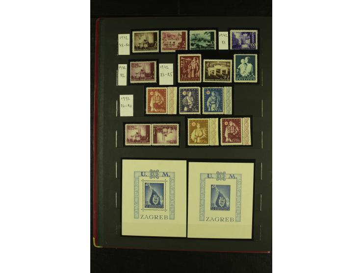 1941/1945, postfrische Sammlung mit einigen besseren und kpl. Ausgaben, dabei u.a. Mi.-Nr. 1-8 (2), 24-38 (signiert), Kehrdru