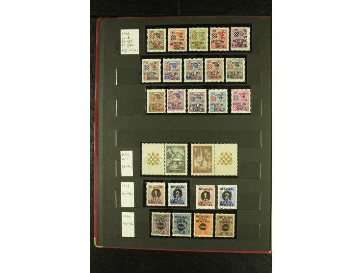1941/1945, postfrische Sammlung mit einigen besseren und kpl. Ausgaben, dabei u.a. Mi.-Nr. 1-8 (2), 24-38 (signiert), Kehrdru