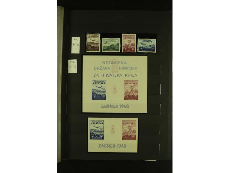 1941/1945, postfrische Sammlung mit einigen besseren und kpl. Ausgaben, dabei u.a. Mi.-Nr. 1-8 (2), 24-38 (signiert), Kehrdru