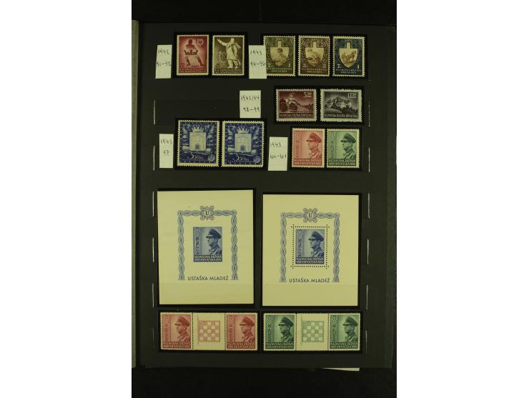 1941/1945, postfrische Sammlung mit einigen besseren und kpl. Ausgaben, dabei u.a. Mi.-Nr. 1-8 (2), 24-38 (signiert), Kehrdru