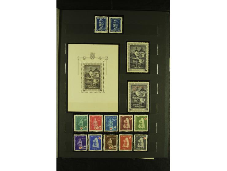 1941/1945, postfrische Sammlung mit einigen besseren und kpl. Ausgaben, dabei u.a. Mi.-Nr. 1-8 (2), 24-38 (signiert), Kehrdru