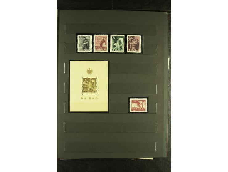 1941/1945, postfrische Sammlung mit einigen besseren und kpl. Ausgaben, dabei u.a. Mi.-Nr. 1-8 (2), 24-38 (signiert), Kehrdru