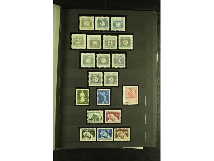 1941/1945, postfrische Sammlung mit einigen besseren und kpl. Ausgaben, dabei u.a. Mi.-Nr. 1-8 (2), 24-38 (signiert), Kehrdru