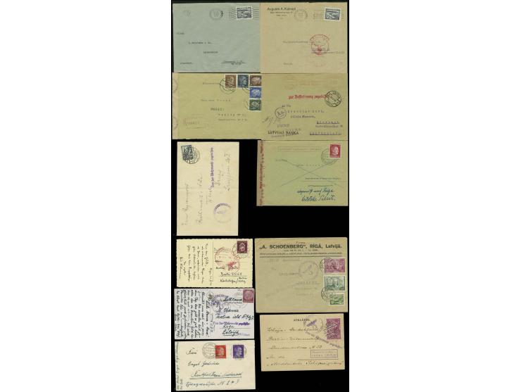 1939/42, 10 Zensurbriefe und Karten und eine Vorderseite, alle mit Königsberger Zensur, dabei viel aus 1939 außerdem 