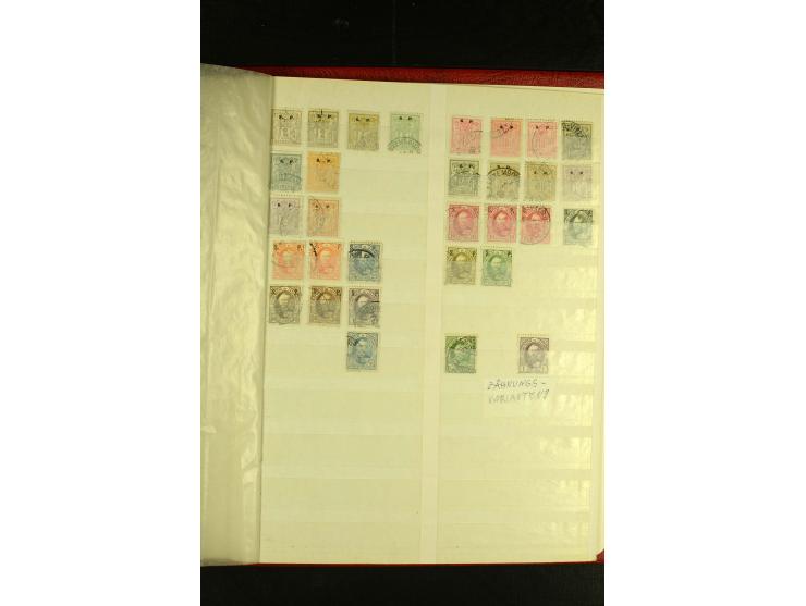 1852/2001, gestempelte Sammlung mit u.a. Mi.-Nr. 1 (5), 2 (4), ab 1891 weitgehend kpl., mit 121KLB mit und ohne Nr., Bl.1 mit