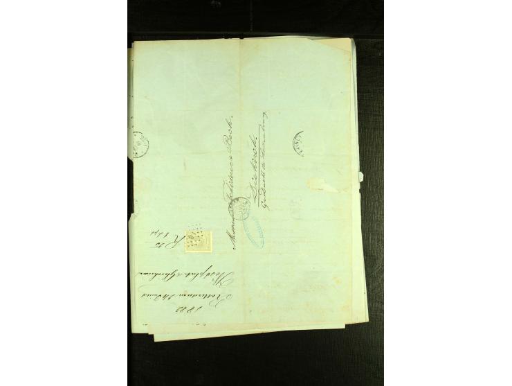 1872, kleine Partie von 5 Faltbriefen alle nach Diekirch (Luxemburg) gelaufen, mit Ankunftststempel, teils etwas knittrig/fle