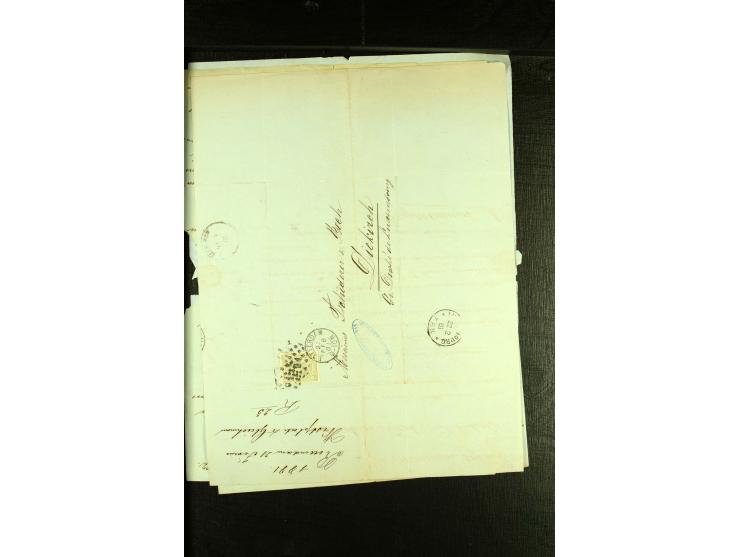 1872, kleine Partie von 5 Faltbriefen alle nach Diekirch (Luxemburg) gelaufen, mit Ankunftststempel, teils etwas knittrig/fle