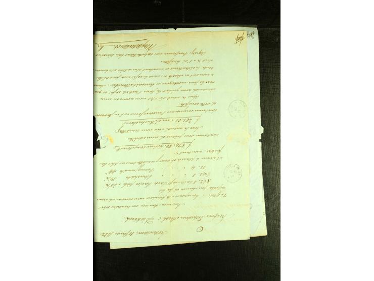 1872, kleine Partie von 5 Faltbriefen alle nach Diekirch (Luxemburg) gelaufen, mit Ankunftststempel, teils etwas knittrig/fle