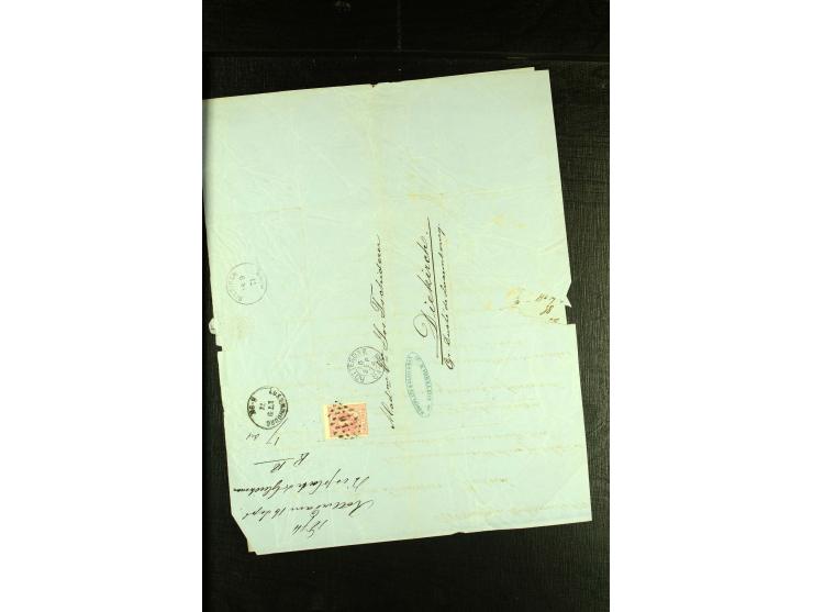 1872, kleine Partie von 5 Faltbriefen alle nach Diekirch (Luxemburg) gelaufen, mit Ankunftststempel, teils etwas knittrig/fle