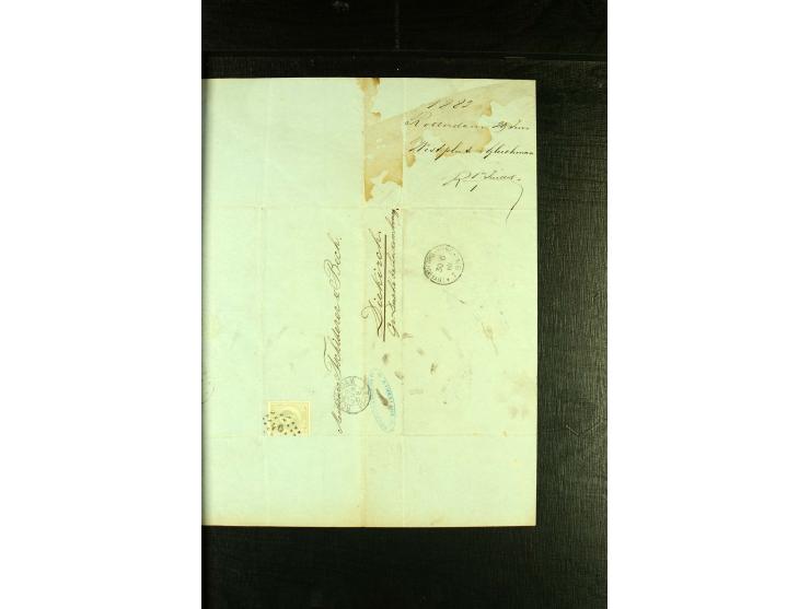 1872, kleine Partie von 5 Faltbriefen alle nach Diekirch (Luxemburg) gelaufen, mit Ankunftststempel, teils etwas knittrig/fle