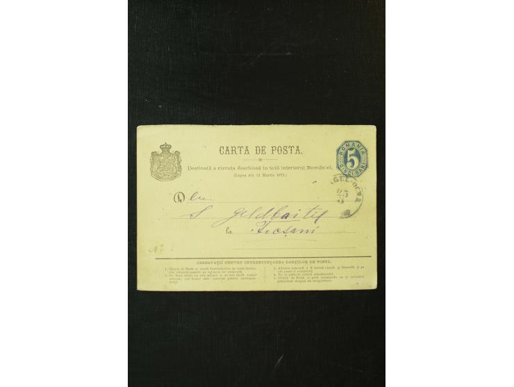1873/1940 (ca.), etwa 200 ungebrauchte und gebrauchte Ganzsachen, viel Auslandspost, Zufrankaturen, etc.