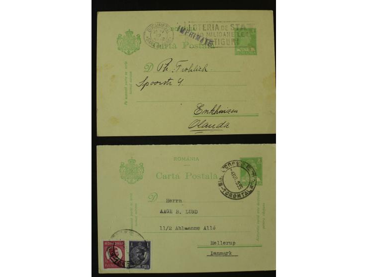 1873/1940 (ca.), etwa 200 ungebrauchte und gebrauchte Ganzsachen, viel Auslandspost, Zufrankaturen, etc.