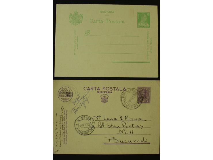 1873/1940 (ca.), etwa 200 ungebrauchte und gebrauchte Ganzsachen, viel Auslandspost, Zufrankaturen, etc.