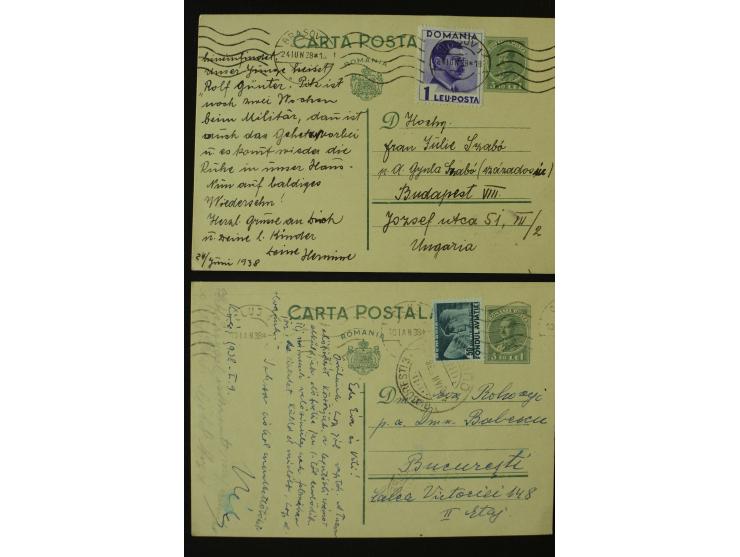 1873/1940 (ca.), etwa 200 ungebrauchte und gebrauchte Ganzsachen, viel Auslandspost, Zufrankaturen, etc.