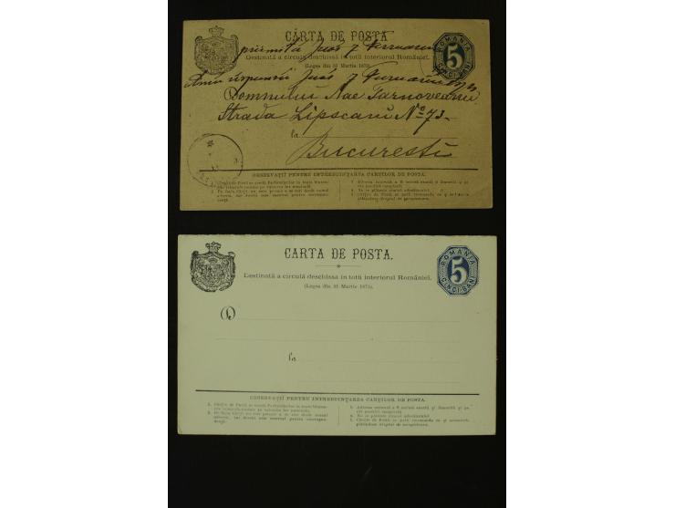 1873/1940 (ca.), etwa 200 ungebrauchte und gebrauchte Ganzsachen, viel Auslandspost, Zufrankaturen, etc.