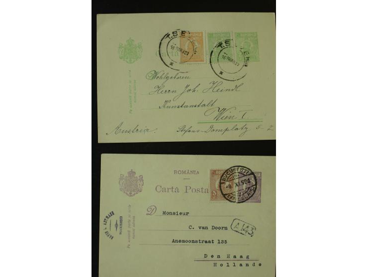 1873/1940 (ca.), etwa 200 ungebrauchte und gebrauchte Ganzsachen, viel Auslandspost, Zufrankaturen, etc.