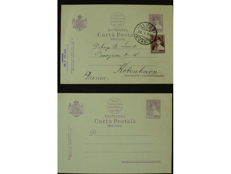1873/1940 (ca.), etwa 200 ungebrauchte und gebrauchte Ganzsachen, viel Auslandspost, Zufrankaturen, etc.
