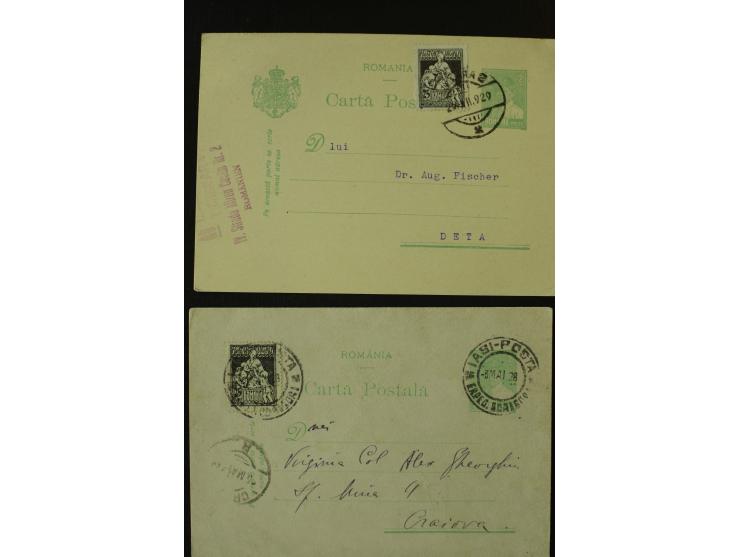 1873/1940 (ca.), etwa 200 ungebrauchte und gebrauchte Ganzsachen, viel Auslandspost, Zufrankaturen, etc.