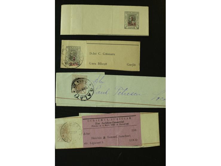 1873/1940 (ca.), etwa 200 ungebrauchte und gebrauchte Ganzsachen, viel Auslandspost, Zufrankaturen, etc.