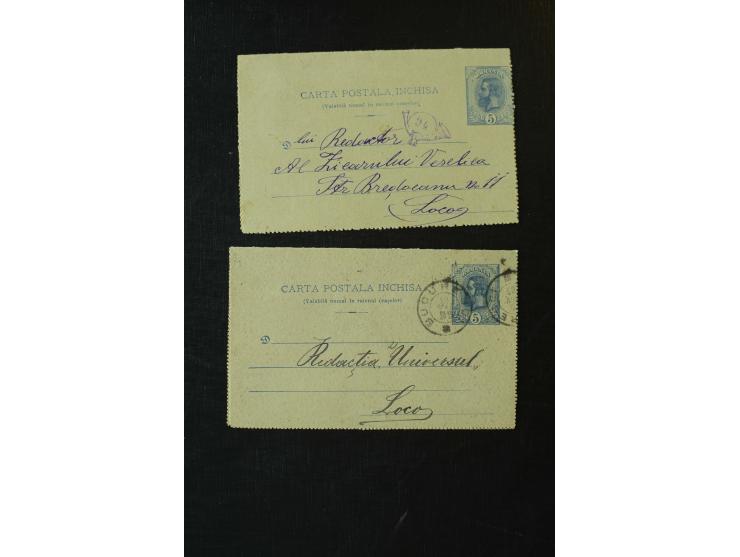 1873/1940 (ca.), etwa 200 ungebrauchte und gebrauchte Ganzsachen, viel Auslandspost, Zufrankaturen, etc.