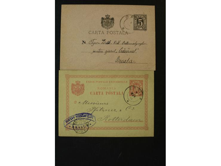 1873/1940 (ca.), etwa 200 ungebrauchte und gebrauchte Ganzsachen, viel Auslandspost, Zufrankaturen, etc.
