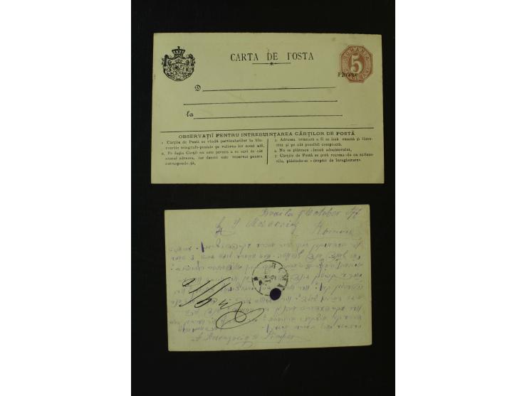 1873/1940 (ca.), etwa 200 ungebrauchte und gebrauchte Ganzsachen, viel Auslandspost, Zufrankaturen, etc.