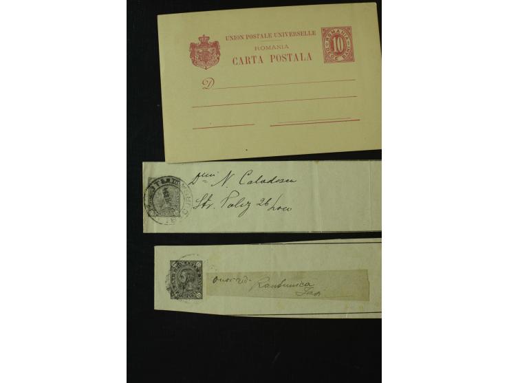 1873/1940 (ca.), etwa 200 ungebrauchte und gebrauchte Ganzsachen, viel Auslandspost, Zufrankaturen, etc.