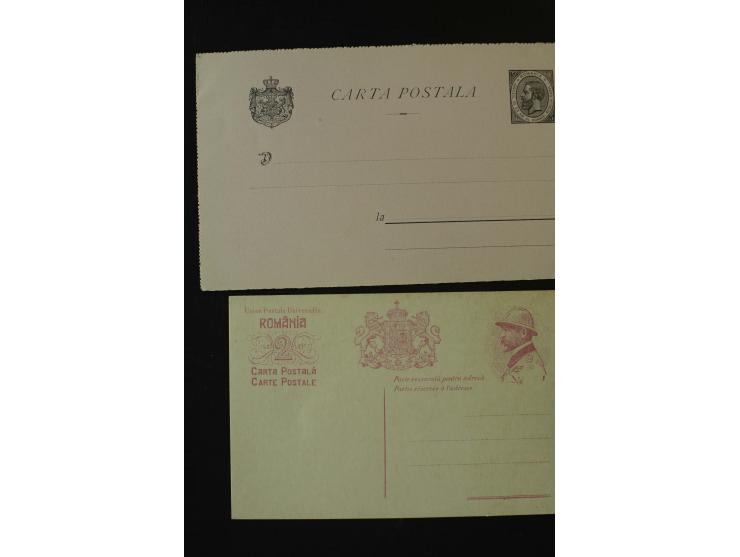 1873/1940 (ca.), etwa 200 ungebrauchte und gebrauchte Ganzsachen, viel Auslandspost, Zufrankaturen, etc.