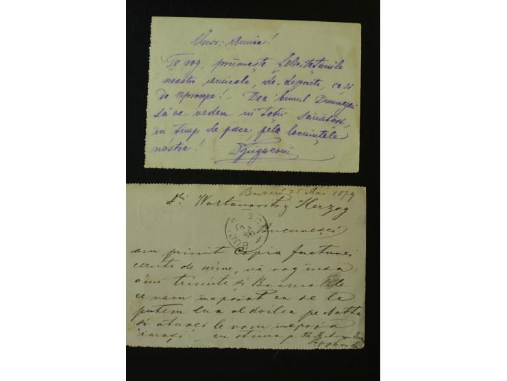 1873/1940 (ca.), etwa 200 ungebrauchte und gebrauchte Ganzsachen, viel Auslandspost, Zufrankaturen, etc.