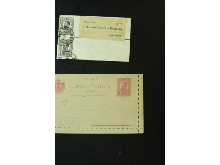 1873/1940 (ca.), etwa 200 ungebrauchte und gebrauchte Ganzsachen, viel Auslandspost, Zufrankaturen, etc.