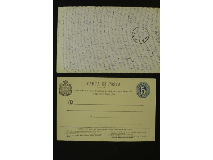 1873/1940 (ca.), etwa 200 ungebrauchte und gebrauchte Ganzsachen, viel Auslandspost, Zufrankaturen, etc.