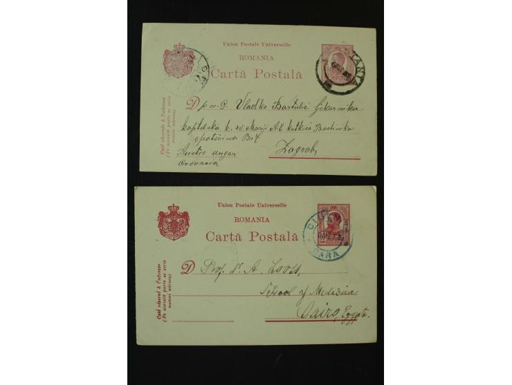 1873/1940 (ca.), etwa 200 ungebrauchte und gebrauchte Ganzsachen, viel Auslandspost, Zufrankaturen, etc.