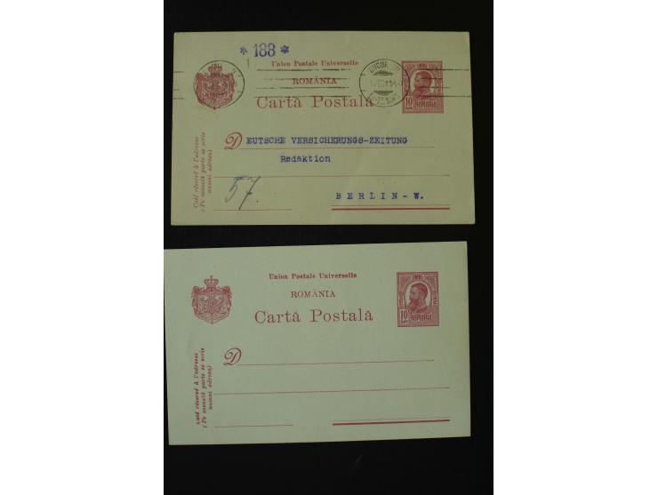 1873/1940 (ca.), etwa 200 ungebrauchte und gebrauchte Ganzsachen, viel Auslandspost, Zufrankaturen, etc.