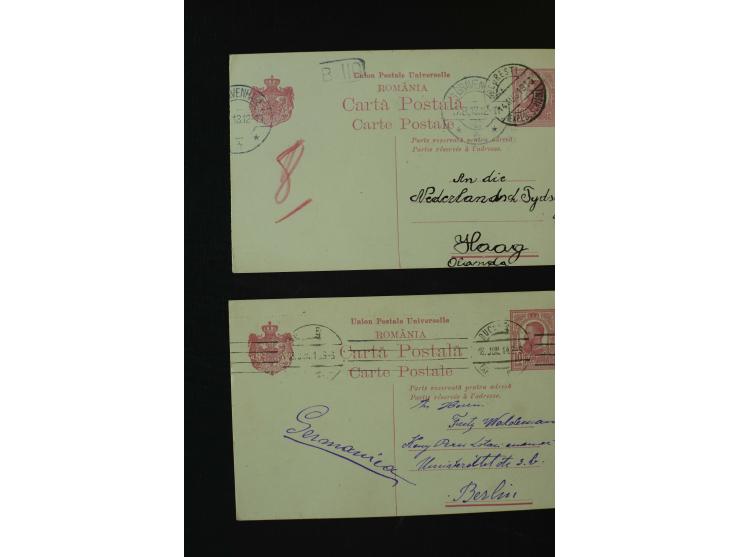 1873/1940 (ca.), etwa 200 ungebrauchte und gebrauchte Ganzsachen, viel Auslandspost, Zufrankaturen, etc.