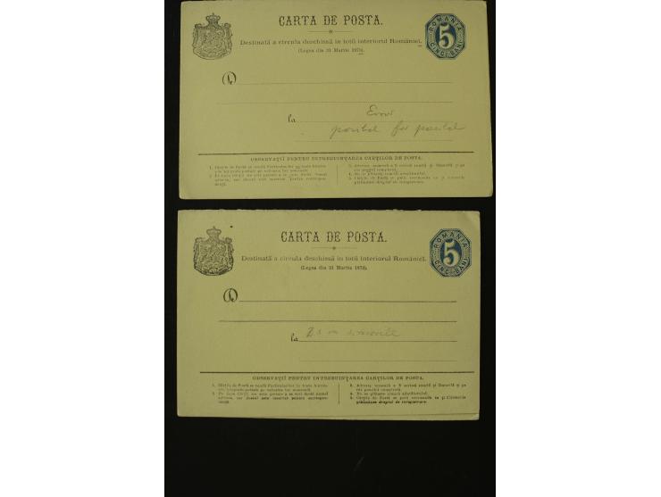 1873/1940 (ca.), etwa 200 ungebrauchte und gebrauchte Ganzsachen, viel Auslandspost, Zufrankaturen, etc.