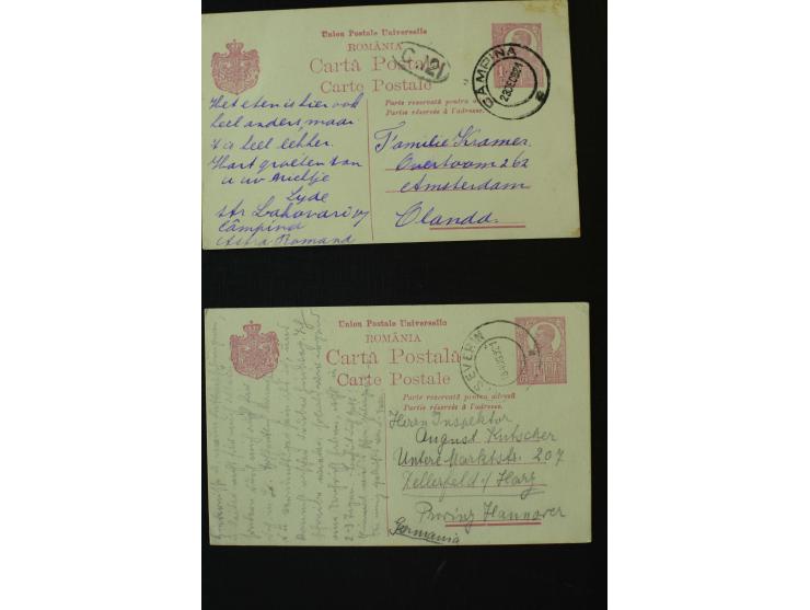 1873/1940 (ca.), etwa 200 ungebrauchte und gebrauchte Ganzsachen, viel Auslandspost, Zufrankaturen, etc.