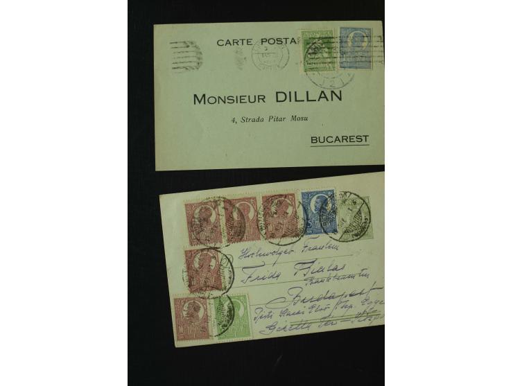 1873/1940 (ca.), etwa 200 ungebrauchte und gebrauchte Ganzsachen, viel Auslandspost, Zufrankaturen, etc.