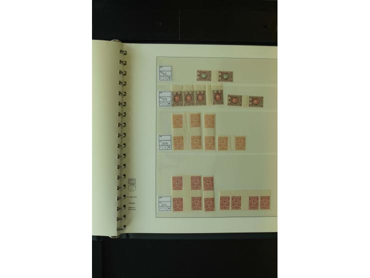 1865/1994, postfrische und ungebrauchte, reichhaltige Sammlung mit vielen guten Werten und Sätzen in 14 Alben