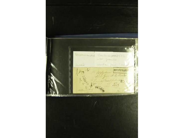 1801/1870, Partie mit über 40 Vorpihla und markenlosen Briefen, meist Auslandspost mit diversen Transit- und Tax-Stempeln, vi