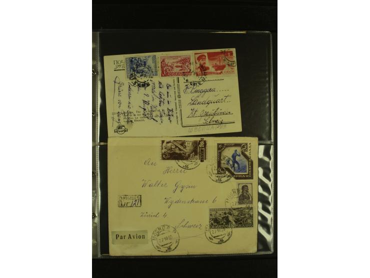 1932/35, 25 Briefe, Karten und Ganzsachen, dabei gute Frankaturen, Reco, Luftpost etc.