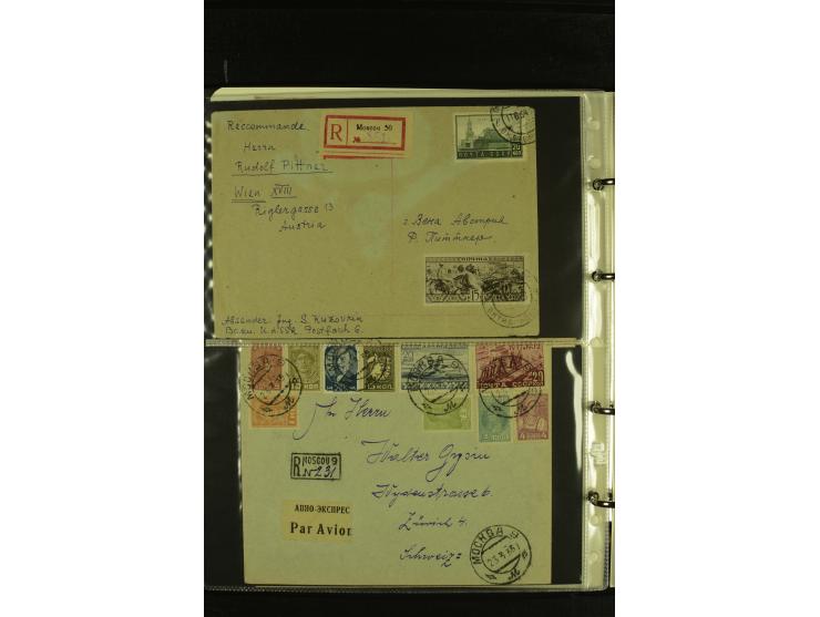 1932/35, 25 Briefe, Karten und Ganzsachen, dabei gute Frankaturen, Reco, Luftpost etc.