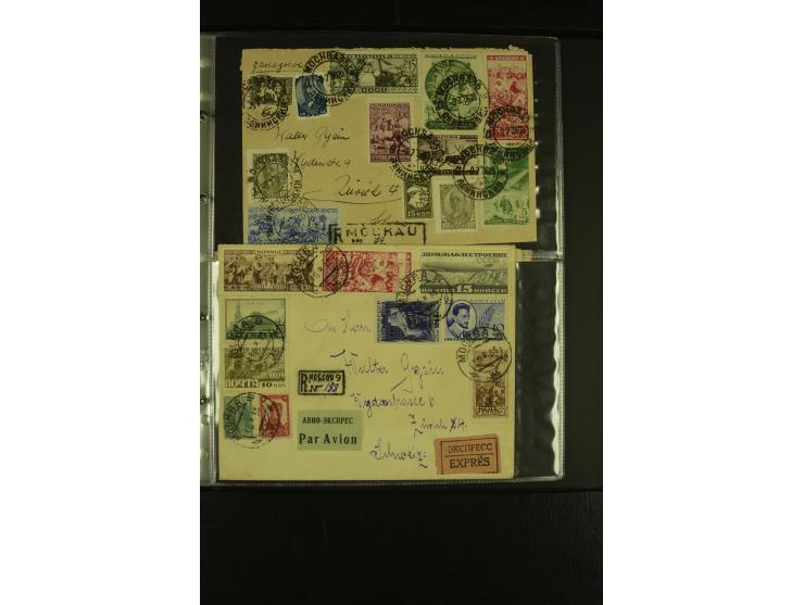 1932/35, 25 Briefe, Karten und Ganzsachen, dabei gute Frankaturen, Reco, Luftpost etc.