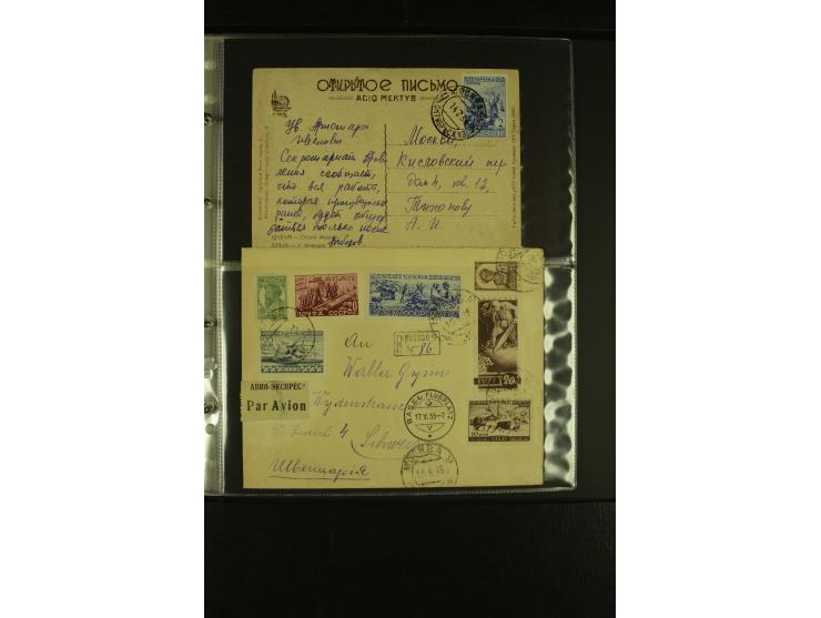 1932/35, 25 Briefe, Karten und Ganzsachen, dabei gute Frankaturen, Reco, Luftpost etc.