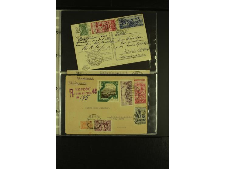 1932/35, 25 Briefe, Karten und Ganzsachen, dabei gute Frankaturen, Reco, Luftpost etc.