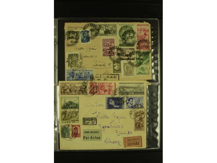 1932/35, 25 Briefe, Karten und Ganzsachen, dabei gute Frankaturen, Reco, Luftpost etc.