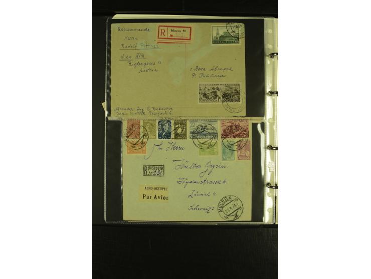 1932/35, 25 Briefe, Karten und Ganzsachen, dabei gute Frankaturen, Reco, Luftpost etc.
