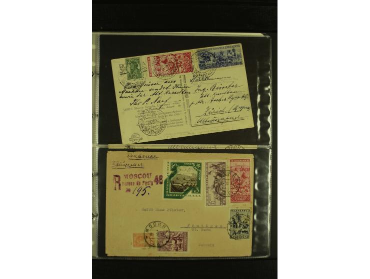 1932/35, 25 Briefe, Karten und Ganzsachen, dabei gute Frankaturen, Reco, Luftpost etc.